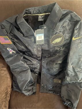 Nike Black Digital Camo Philadelphia Eagles Salute the Troops Jacket